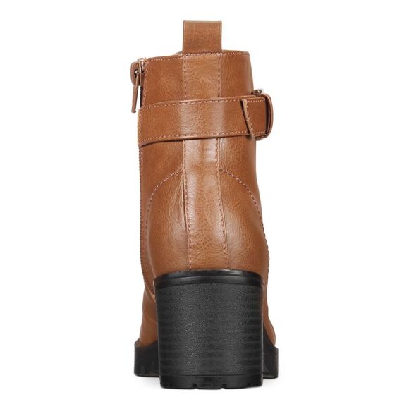 MATERIAL GIRL Womens Brown D-0.5" Platform Hillari Toe Block Heel Booties 10 M - Picture 3 of 4